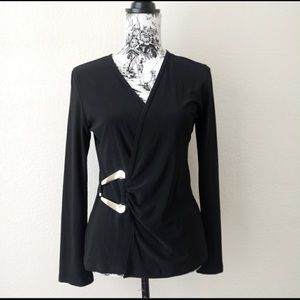 Joseph Ribkoff Surplice Long Sleeve Top